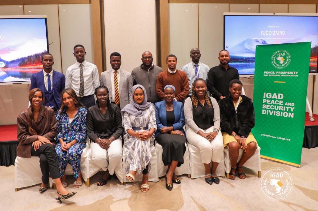 The newly appointed IGAD Youth Envoy Advisory Team, ready to champion peace and security initiatives in the region.